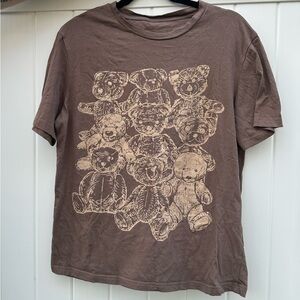 Brown Teddy Bear Graphic Tee